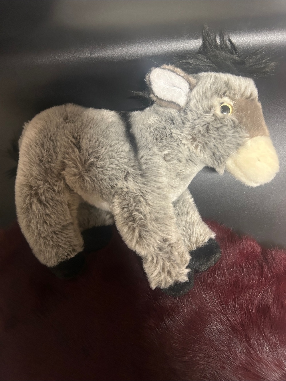 Gray Plush Donkey Stuffed Animal